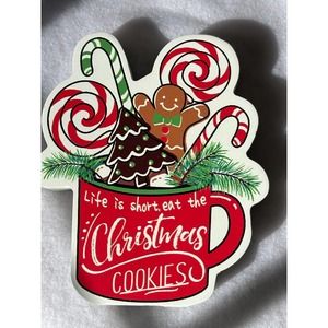 Christmas gingerbread cookie sign 5 x 6- NWT